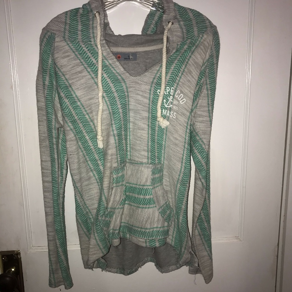Size small gray and turquoise Cape Cod sweatshirt